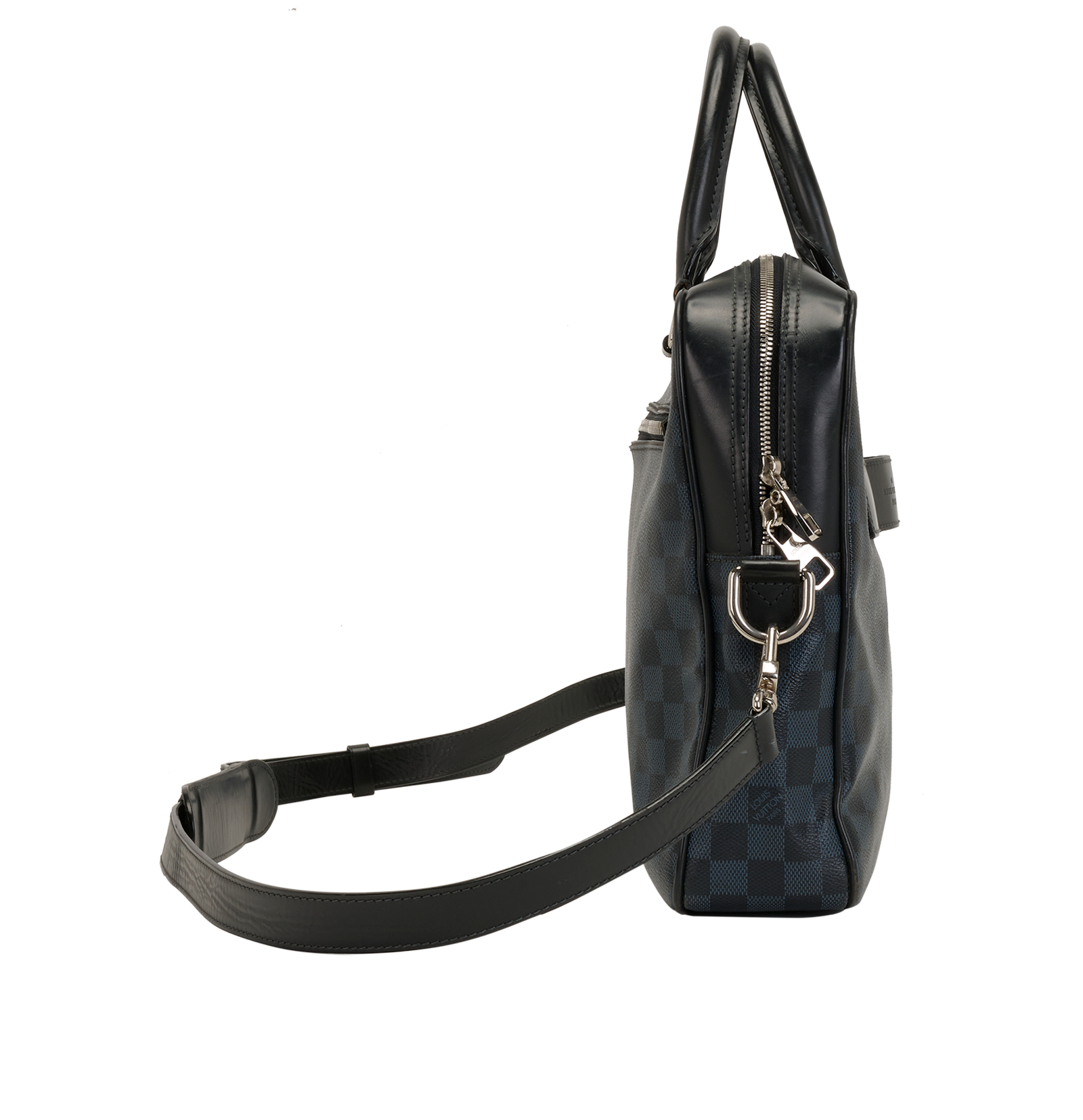 Porte-Documents Voyage NM Briefcase, &pound;550, Handbags, Navy, Canvas, Side view